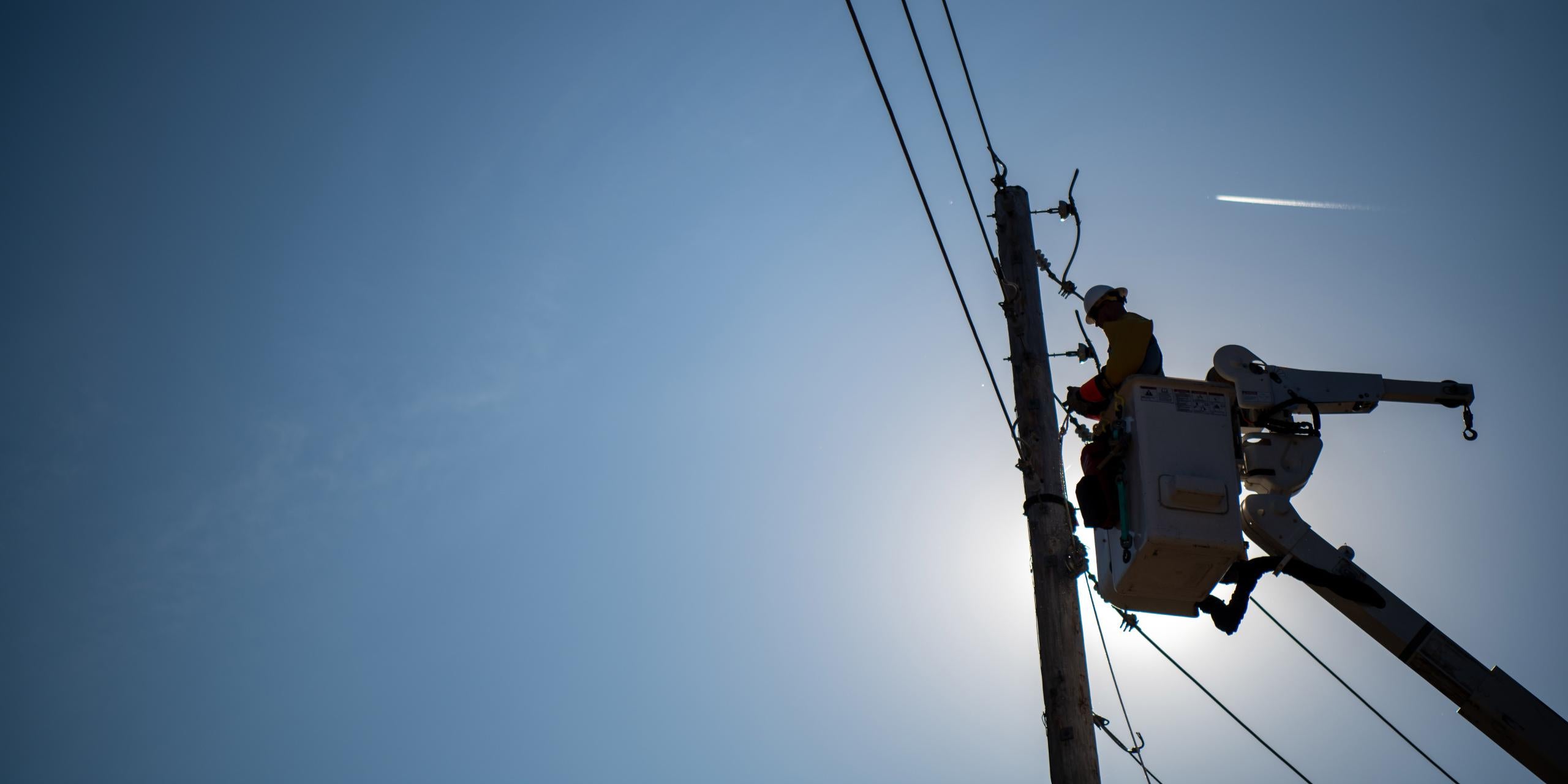 Working on electric line